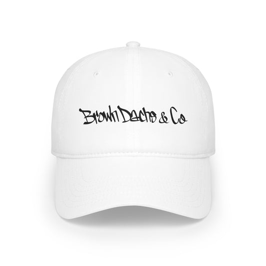 Brown Dachs Classic Baseball Cap - White