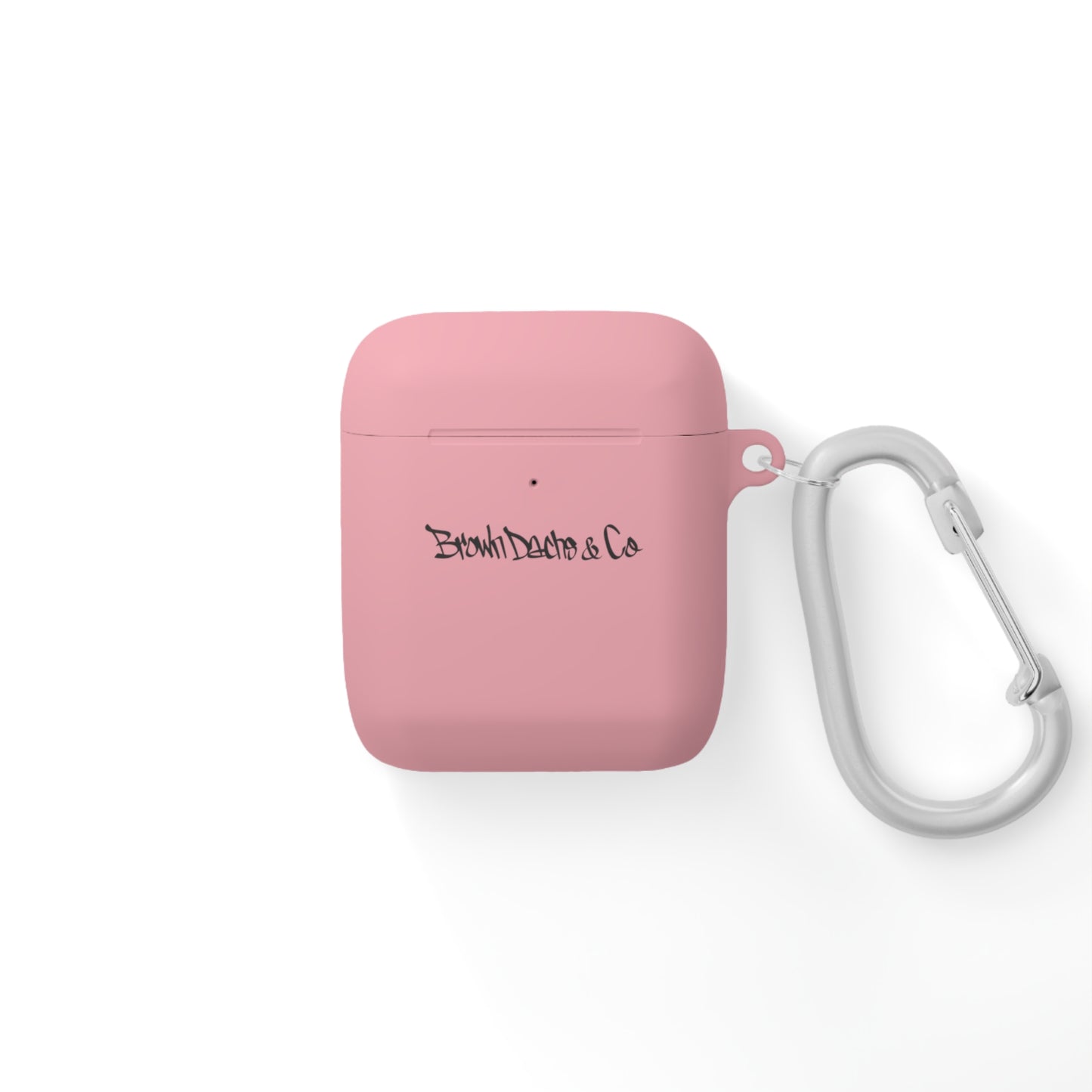 Brown Dachs Airpod Case - Pink